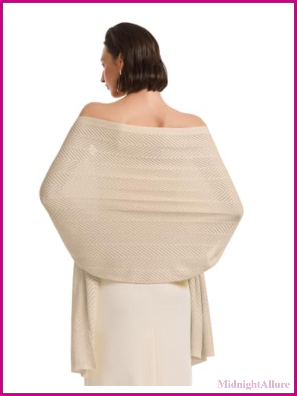 Crochet Pashmina Shawl Wrap Evening Wedding Scarf Lightweight